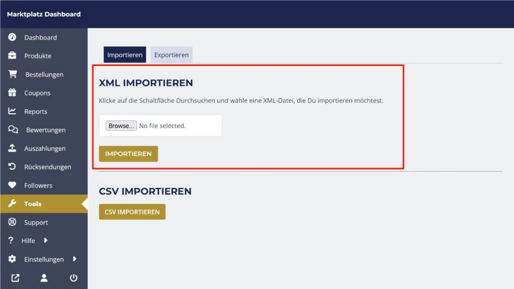 CSV importieren